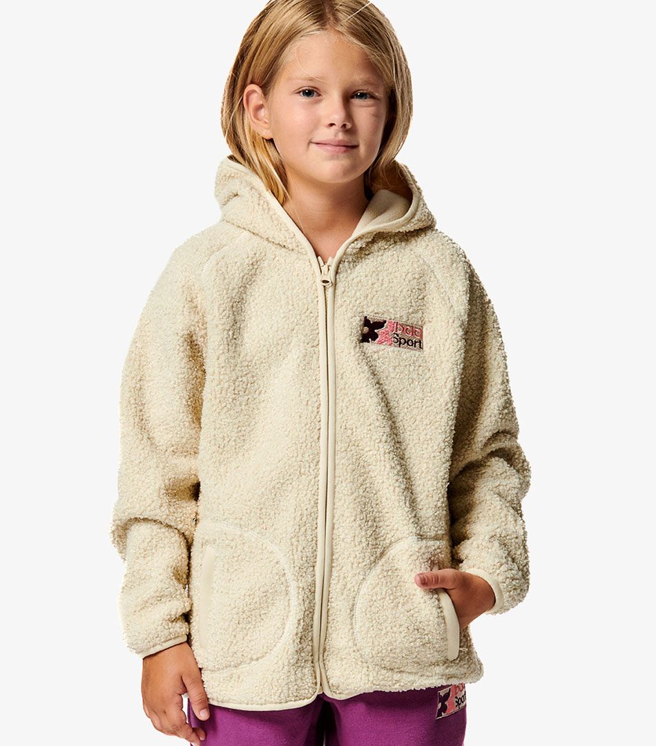 Body Action Girls Boucle Faux Sheepskin Jacket